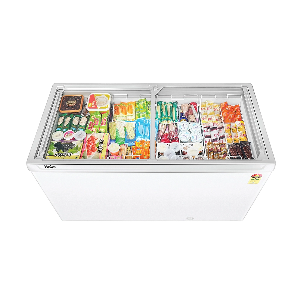 Haier 300 L Glass Top Freezer with LED & 4 Years Warranty, 5 STAR